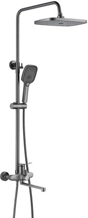 Душевая система Shevanik S6236T, оружейная сталь 