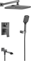 Душевая система встраиваемая Shevanik S4035T, оружейная сталь