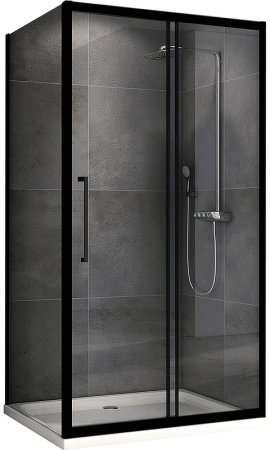 Душевой уголок Abber Schwarzer Diamant 100x75 AG30100BH-S75B профиль Черный стекло прозрачное 