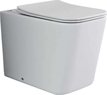 Унитаз приставной Ceramica Nova Cubic Rimless CN1809 с микролифтом, безободковый 