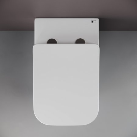 Унитаз приставной Ceramica Nova Cubic Rimless CN1809 с микролифтом, безободковый 