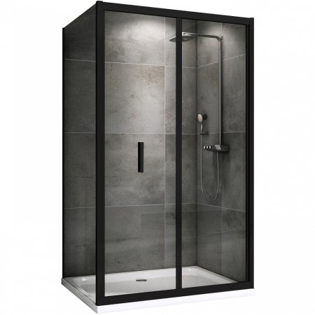 Душевой уголок Abber Sonnenstrand 90х85 AG07090B-S85B профиль Черный стекло прозрачное 