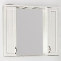 Зеркало со шкафом Style Line Олеандр 2 90 С Люкс с подсветкой Рельеф Пастель