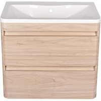 Тумба под раковину Style Line Атлантика Люкс Plus 80 ЛС-00000684 подвесная Ясень перламутр