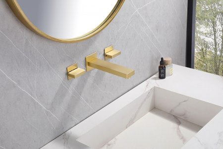 Смеситель для раковины Abber Daheim AF82122G Золото матовое 