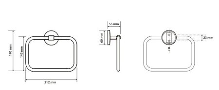 Полотенцедержатель Bemeta Alfa 102502062 хром 