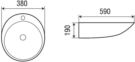 Раковина-чаша WeltWasser Elbach 1037 59 10000004582 Белый глянец 