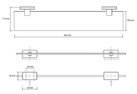 Полка Bemeta Niki 153102042 хром/матовое стекло 