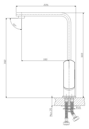 Смеситель для кухонной мойки Rossinka Z35-24 