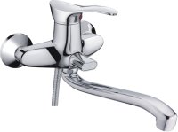 Смеситель однорычажный для ванны длинный излив HAIBA HB2201 хром