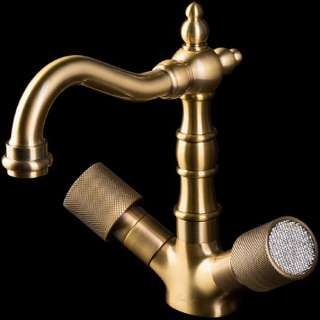 Смеситель для раковины Boheme Royal Cristal 312-Royal Бронза 