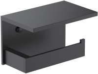 Держатель для туалетной бумаги с полочкой TIMO Petruma 15243/03, черный