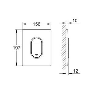 Кнопка смыва Grohe Arena Cosmopolitan 38844P00 хром матовый 