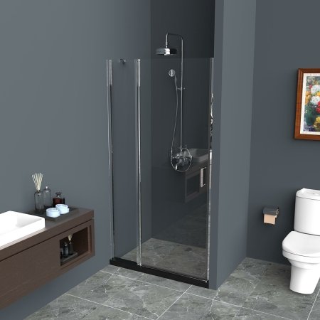 Душевая дверь BelBagno Uno 120 UNO-B-12-50+70-C-Cr профиль Хром стекло прозрачное 