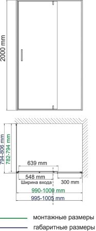 Душевой уголок WasserKRAFT Elbe 74P17 