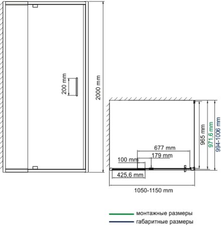 Душевой уголок WasserKRAFT Berkel 48P16 110x100 см 