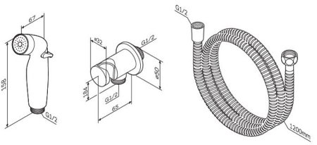Гигиенический душ AM.PM F0202100 Хром 
