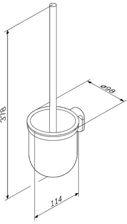 Ершик для унитаза AM.PM X-Joy A8433322 Черный матовый 