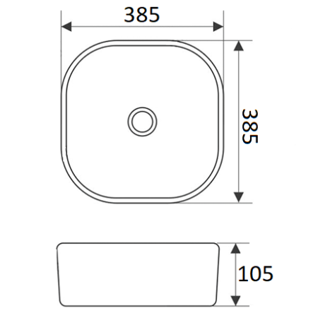 Раковина накладная CeramaLux 9423 