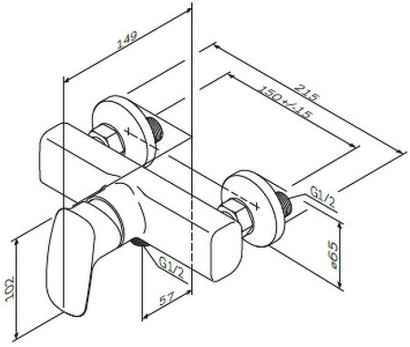 Смеситель для ванны AM.PM Spirit V2.1 F71A10000 Хром 