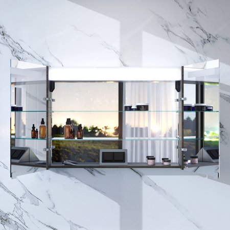 Зеркальный шкаф AM.PM Sensation 100 M30MCX1001TF с подсветкой Табачный дуб 