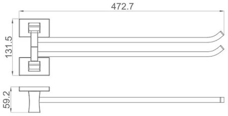 Полотенцедержатель Gappo G0712 поворотный Хром 