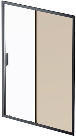 Душевая дверь AM.PM Gem 150 W90G-150-1-195BBr профиль Черный матовый стекло бронзовое-прозрачное 