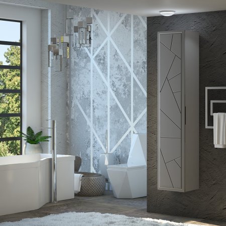 Шкаф пенал Opadiris Луиджи 35 00-00002599 подвесной Серый матовый 