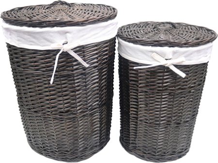 Корзина для белья WasserKRAFT Elbe WB-740-L темно-коричневая, большая 