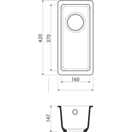 Мойка для кухни Omoikiri Kata-20-U-GR 4993376 Серая 