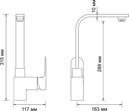 Смеситель для кухонной мойки WasserKRAFT Dinkel 5807 