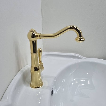 Смеситель для раковины Gattoni Orta 2741/27D0 NEW Золото 24 карат 