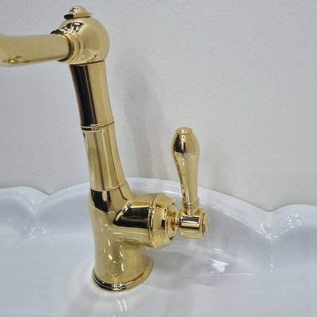 Смеситель для раковины Gattoni Orta 2741/27D0 NEW Золото 24 карат 
