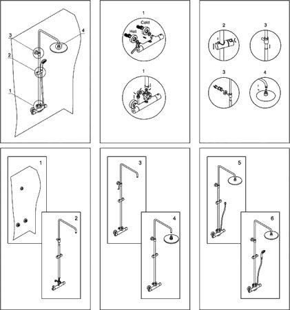 Душевая стойка WasserKRAFT A13302 Thermo 