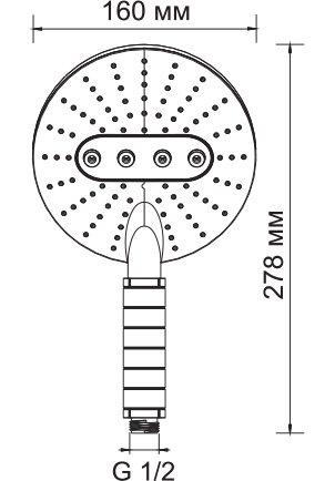 Душевая лейка WasserKRAFT A059 