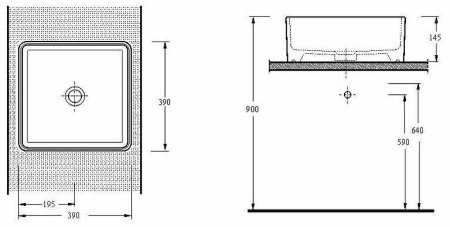 Раковина-чаша beWash Ontario 39 35391001 Белый глянец 
