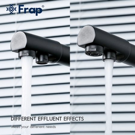 Смеситель для кухни Frap F4352-6 Черный матовый 