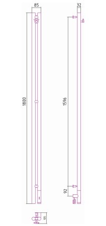 Полотенцесушитель электрический Сунержа Нюанс 3.0 180 R 