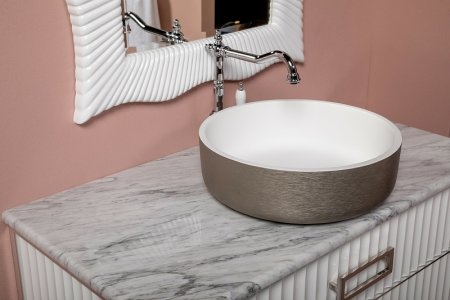 Раковина Boheme Armadi Art NeoArt 40 819-SL Серебро Белая 