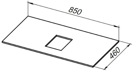 Столешница под раковину Allen Brau Infinity 85 1.21011.B-S Бежевый структ 