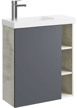 Корпус тумбы под раковину Aqwella Alba 60 L ALB0106LLS подвесной Камень натуральный 