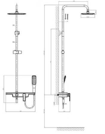 Душевая система D&K Humboldt DA1453712B13 зеленый 