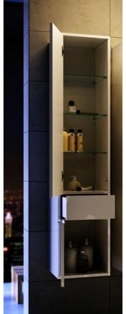 Шкаф пенал Aqwella 5 Stars Malaga 30 Mal.05.03/L/CD Крафт темный 