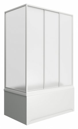 Шторка на ванну Bas Лима 3 ств., пластик 