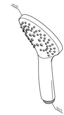 Ручной душ AM.PM Gem F0290022 Черный матовый 