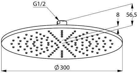 Верхний душ Kludi A-Qa 6433087-00 Черный матовый Хром 
