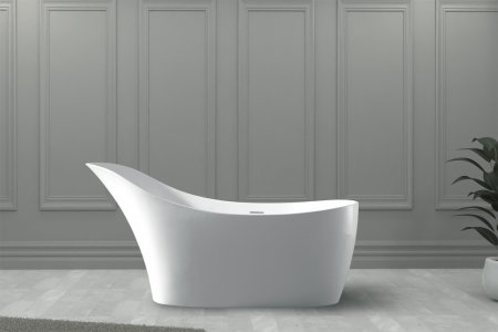 Ванна из искусственного камня ABBER Stein AS9618 белая матовая 