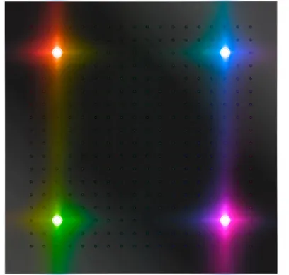 Otler Pearl PA52 квадратный душ с подсветкой, 7 цветов, 52см х 52см 