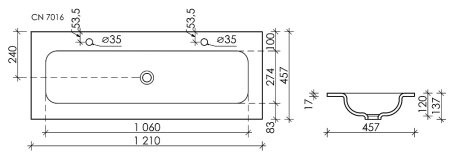 Мебельная раковина Ceramica Nova Element CN7016 