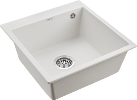 Мойка кухонная Paulmark Praktisch PM105152-WH 51х52см, белый 